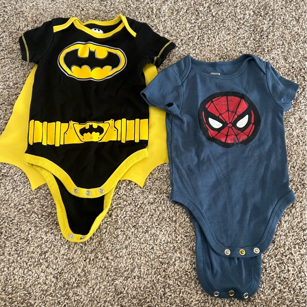 Superhero Baby Costume Set - Batman and Spider-Man